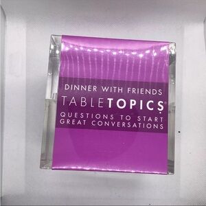 Table Topics Dinner with Friends with acrylic holder